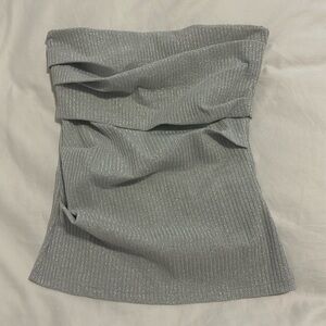 Silver sparkle tube top